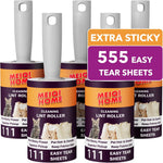 MEIQIHOME extra sticky lint roller set front view for pet hair removal