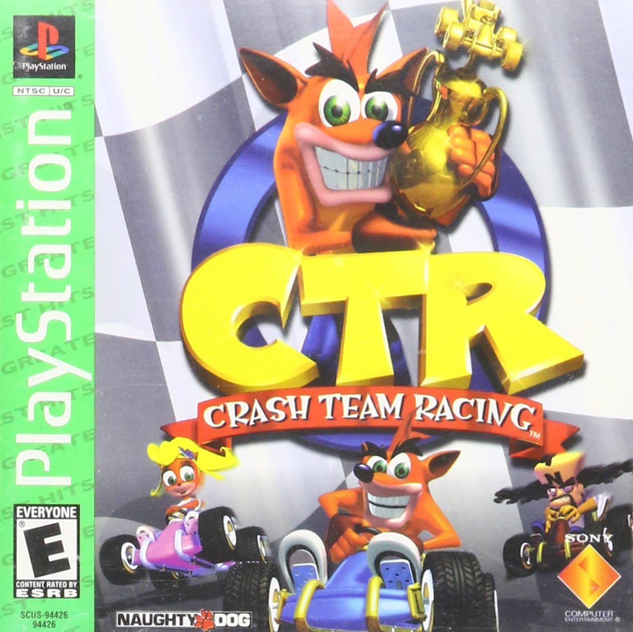 Sony CTR Crash Team Racing game disc front view