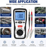 DT-5302 4-Wire Low Resistance Tester, Digital Milliohm Meter 0.1m | Professional 4-Wire Milliohm Meter for Low Resistance Testing, 0.1m Resolution, Backlit LCD, Kelvin Clip Measurement - Image 9