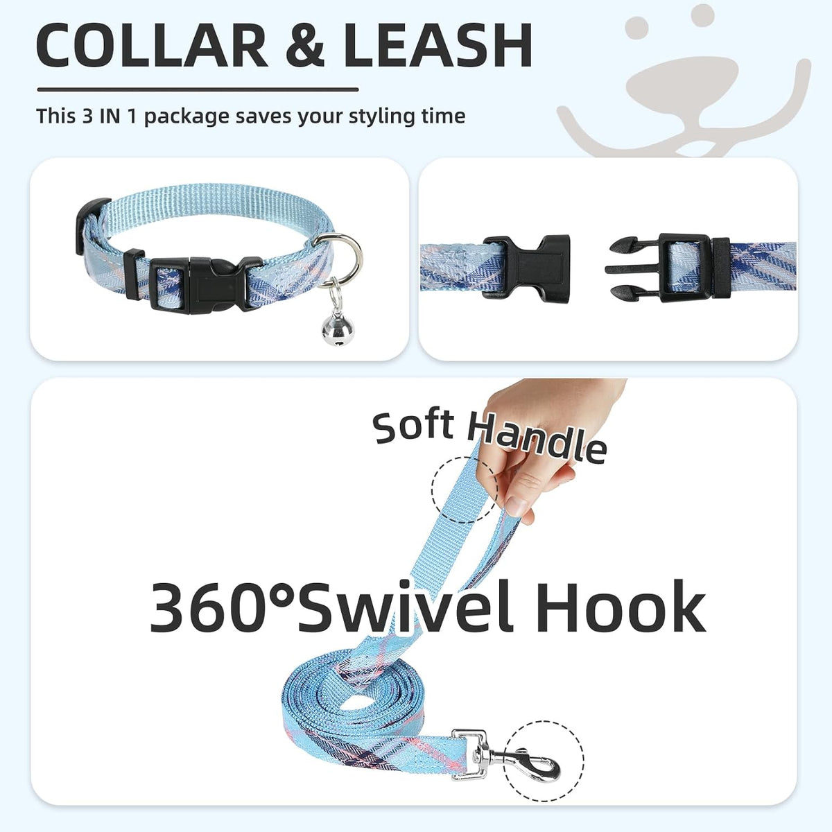 PUPTECK dog harness featuring reflective straps in low light