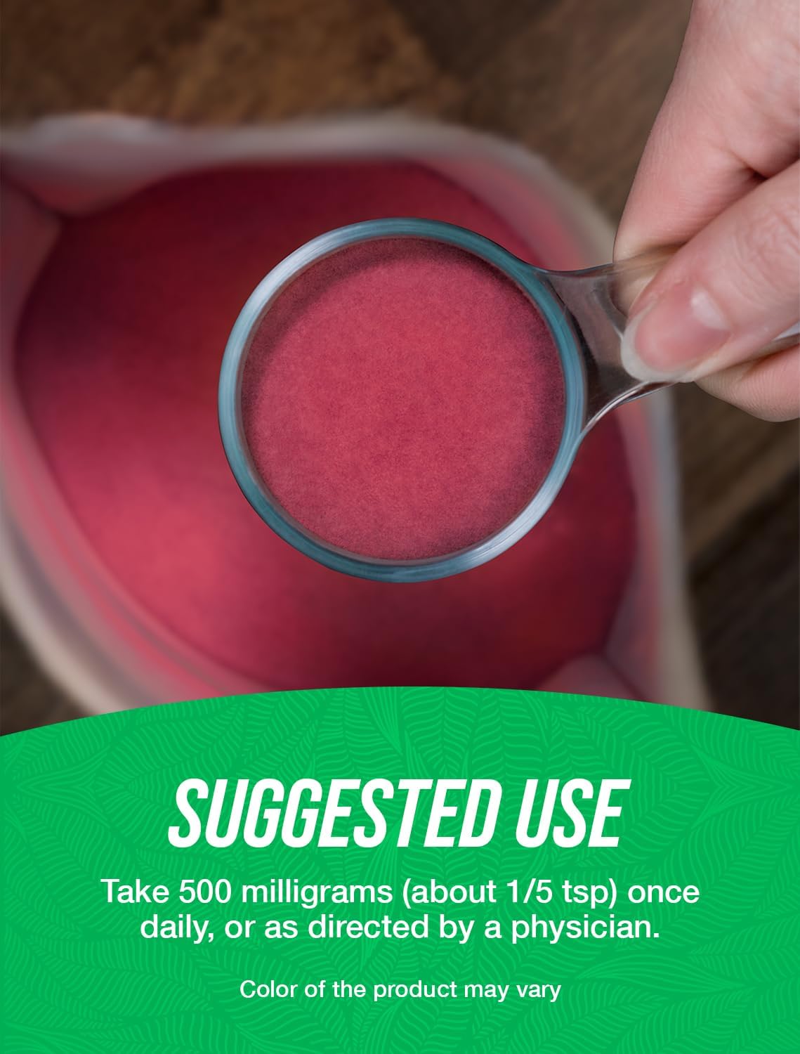 BulkSupplements cranberry powder in a glass of water
