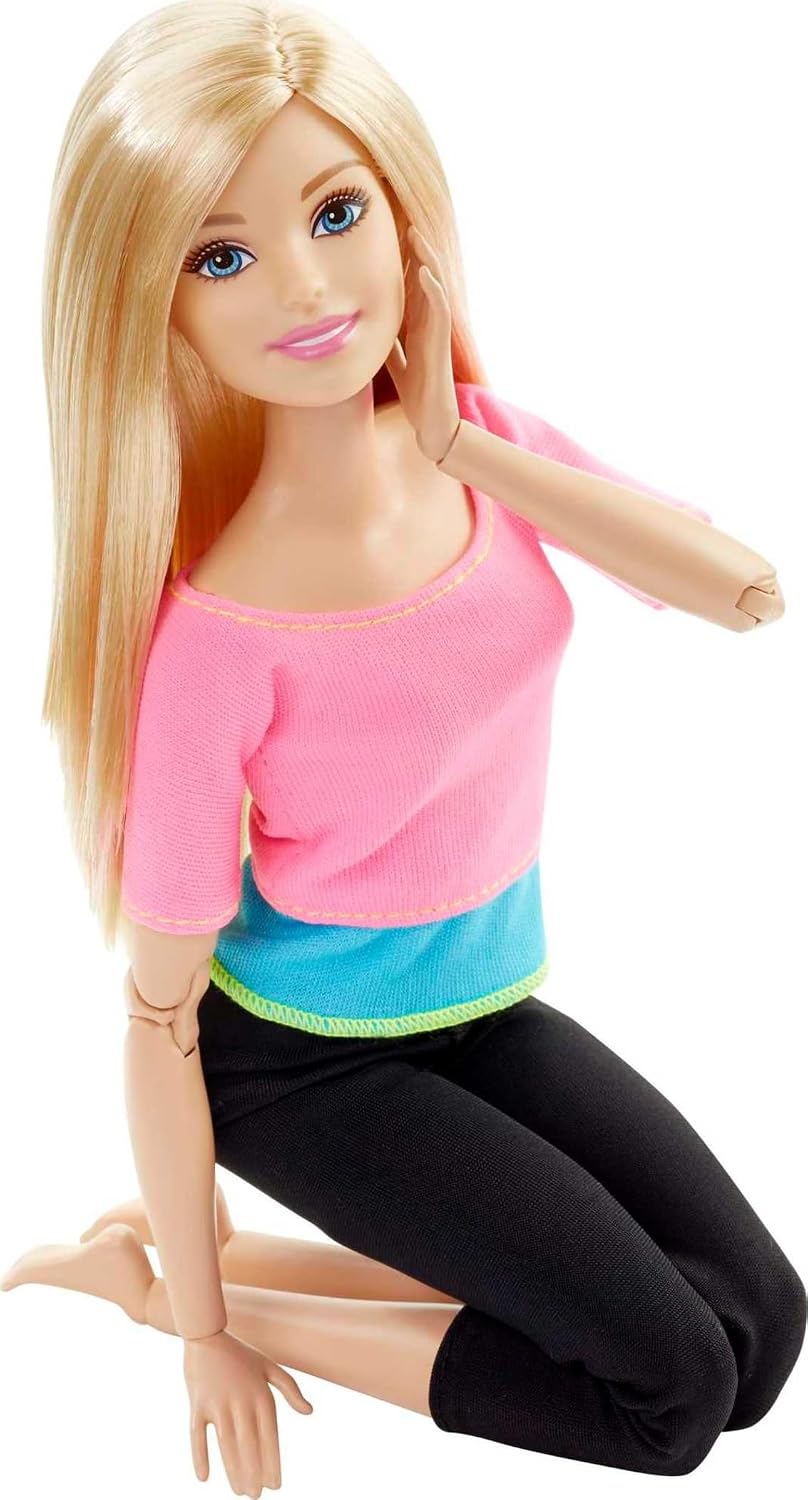 Barbie doll striking a dynamic yoga and fitness pose