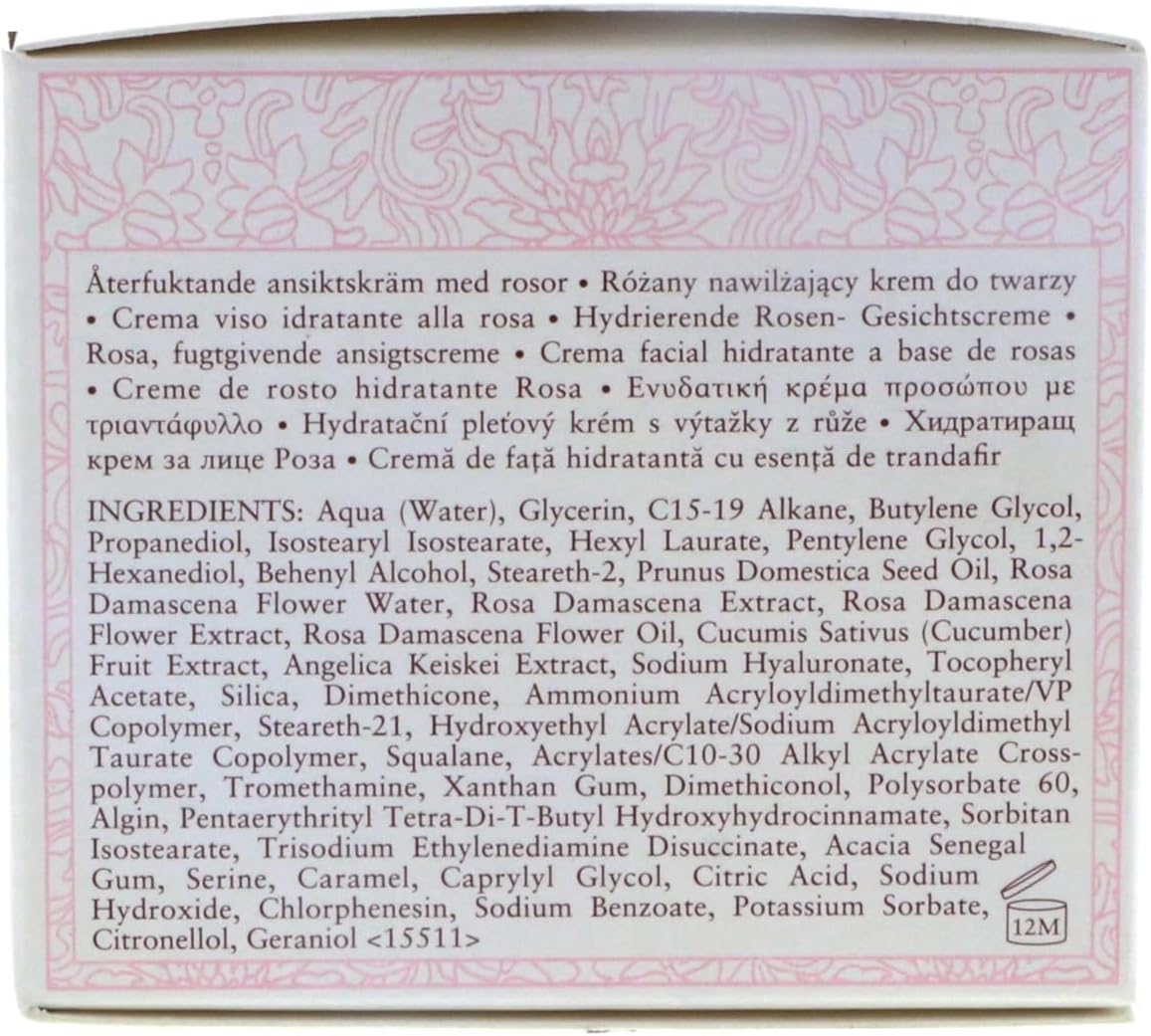 Fresh Rose Deep Hydration Strengthening Face Cream application on fingertips