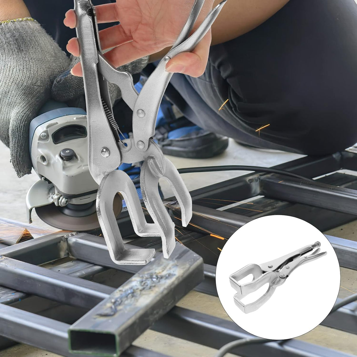 Adjustable Locking Sheet Metal Pliers Welding Clamp for Riveting Soldering - Image 9
