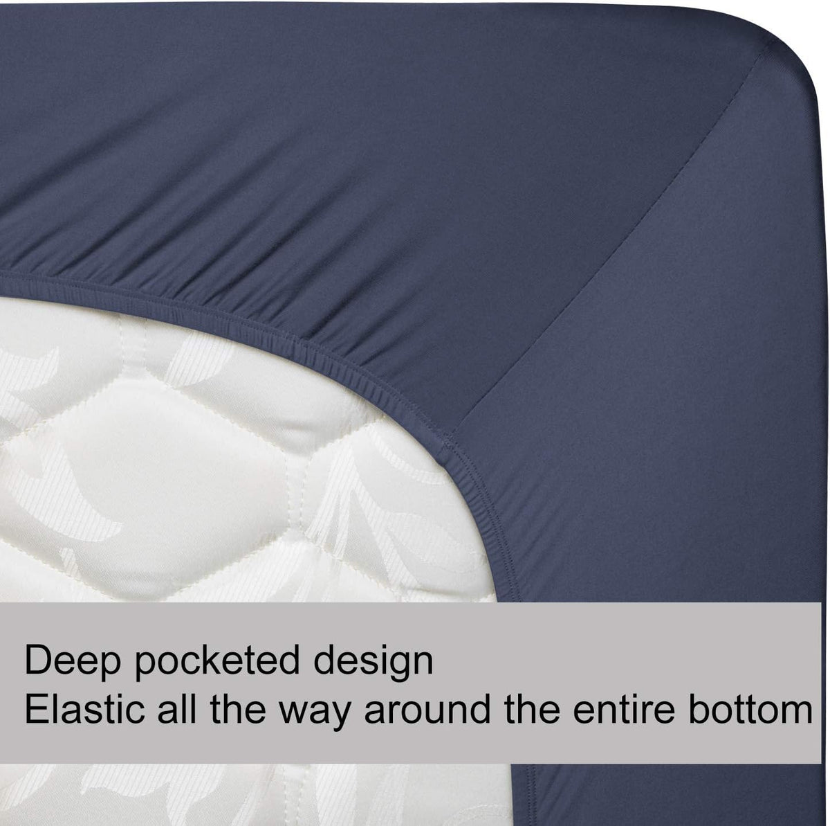 N&Y HOME King Size Fitted Sheet soft jersey knit texture