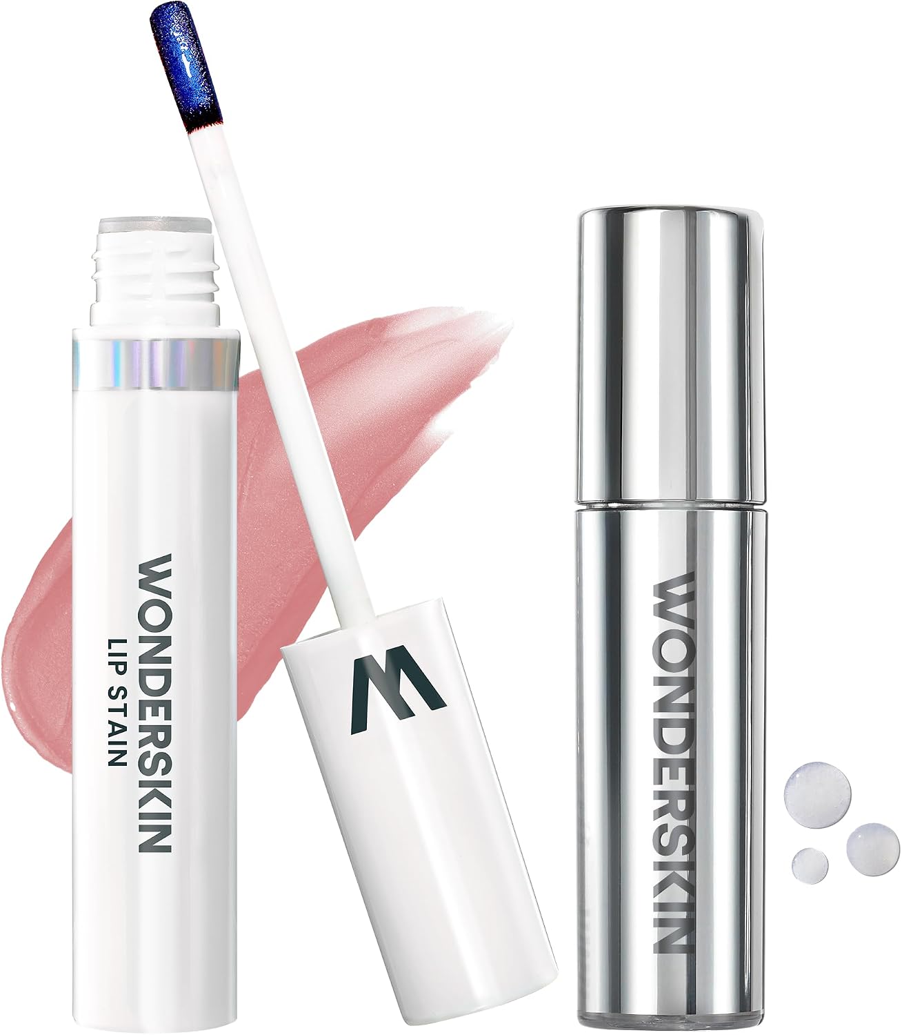 Wonderskin Lip Stain Peel Off Masque XOXO set front view for long lasting lip color