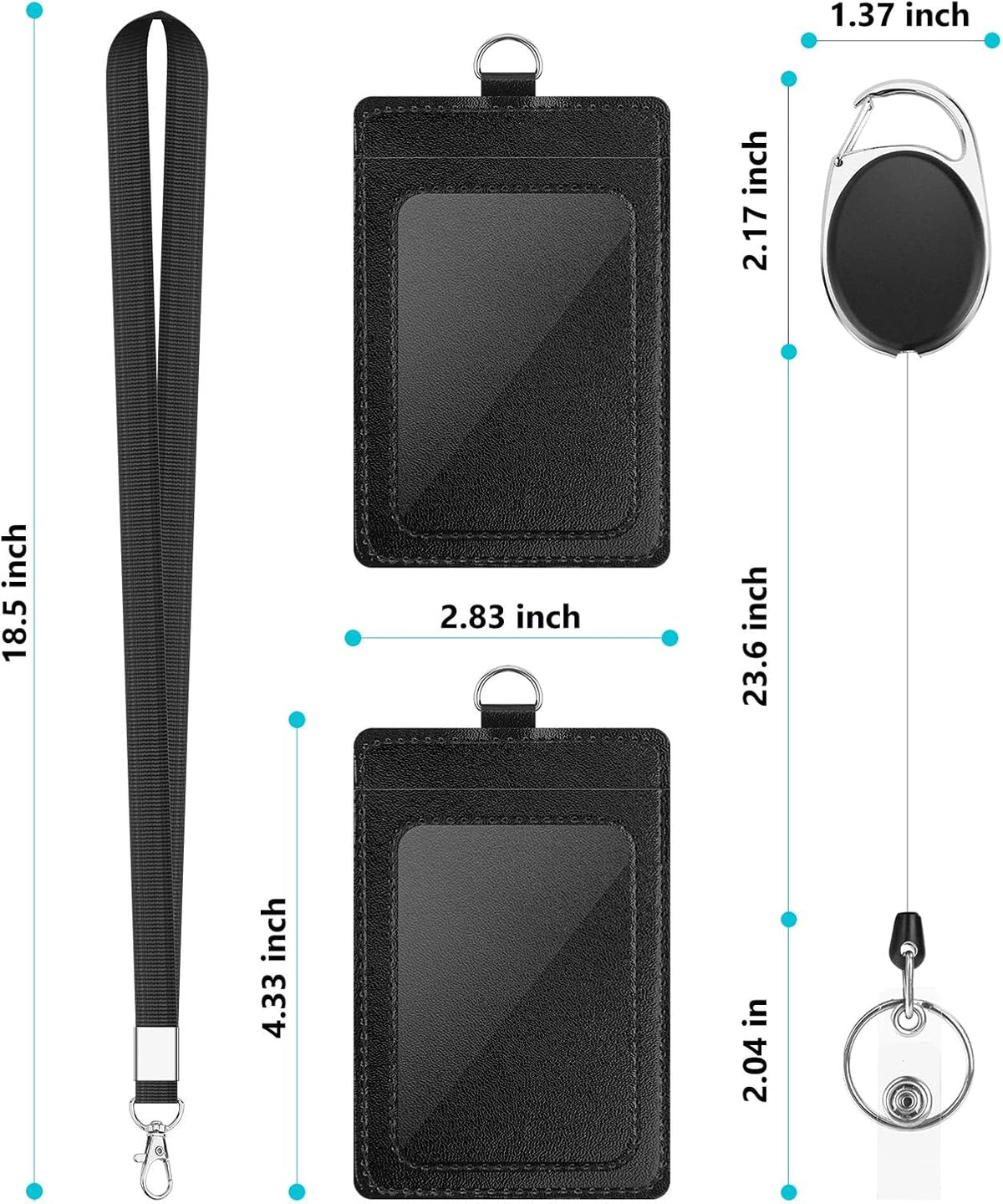 DUPENCD badge holder back card slot showcasing multi-card capacity