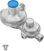 Camco propane regulator front view with protective cap