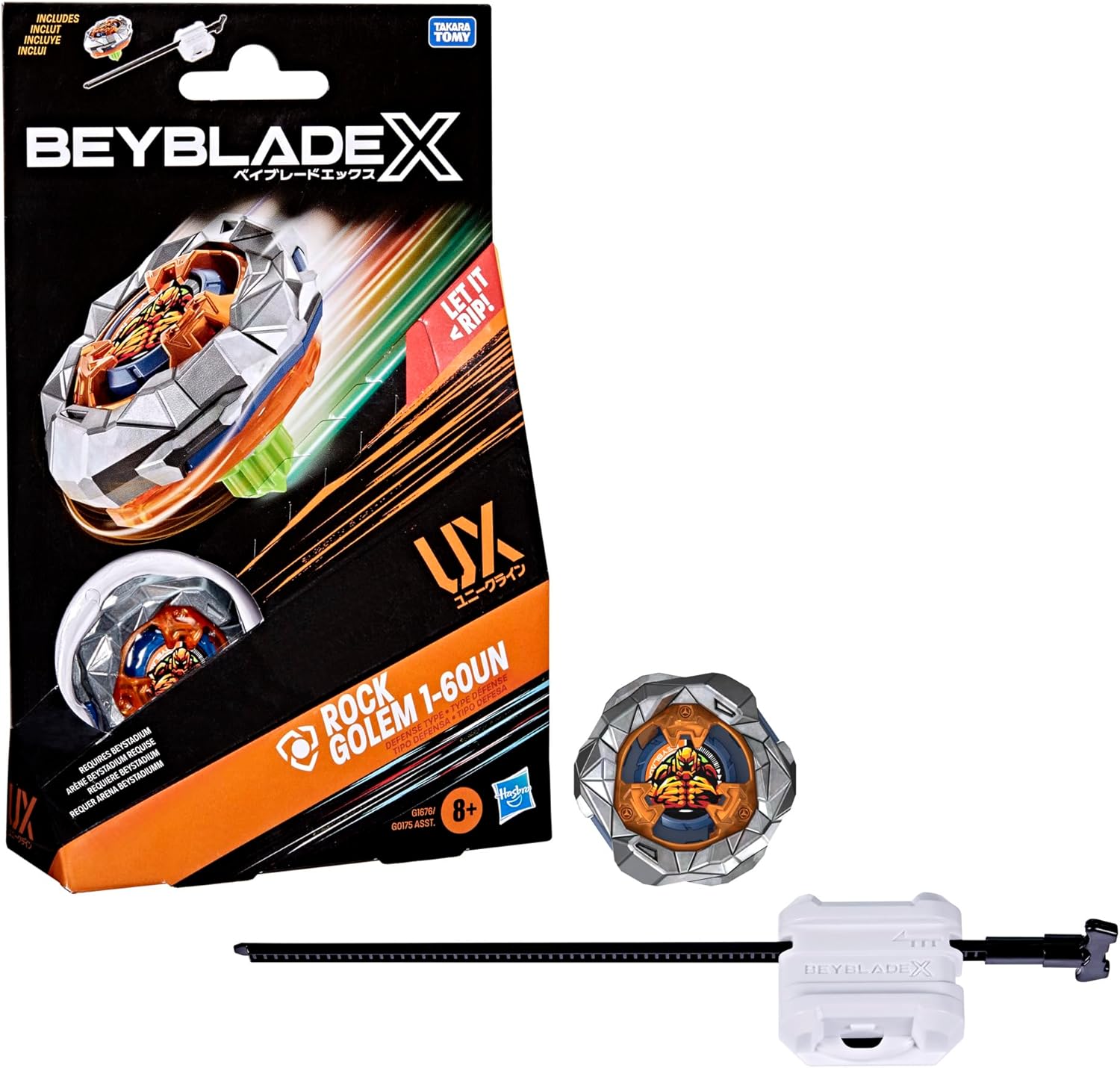 Beyblade X Rock Golem 1-60UN UX Starter Pack front view