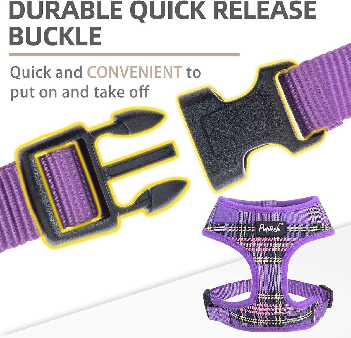 PUPTECK no choke dog harness with leash set