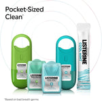 Listerine breath strips dissolving on tongue illustration