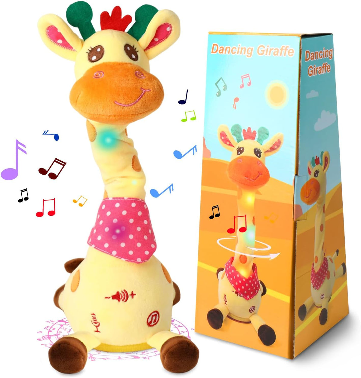 LLUKEME Dancing Talking Giraffe front view toy