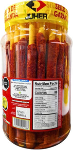 Close up of Bazukazo tamarind chili candy sticks