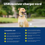 Authentic PetSafe pet boundary collar charging wire displayed from a side perspective.