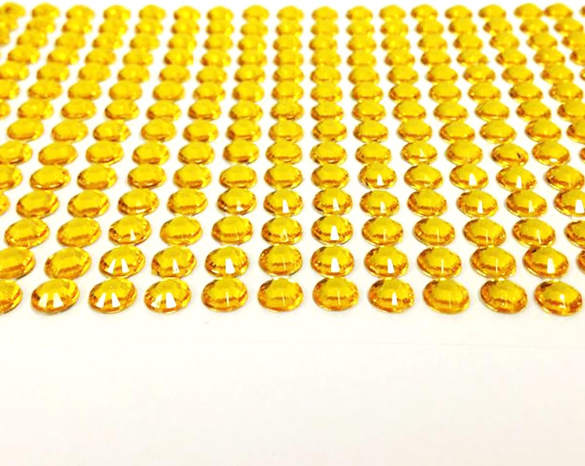 Adhesive crystal diamond stickers on smooth surface