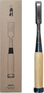 KAKURI Japanese Mortise Chisel for Woodworking 3/8" (9mm), Made in JAPAN, Professional Wood Chisel Oire Nomi (Hand Forged), Japanese White Steel No.2 Blade, White Oak Wood Handle - Image 9