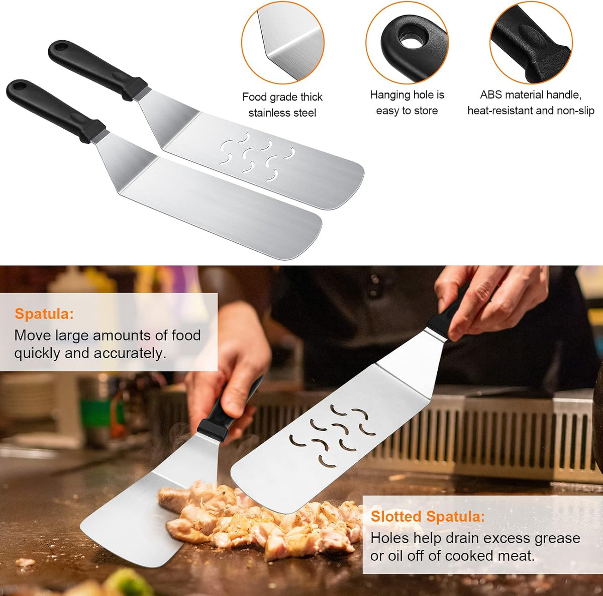 Aultong griddle tool set chopper scraper and squeeze bottles