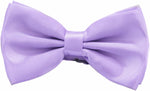 Soophen solid color tuxedo bow tie worn on model