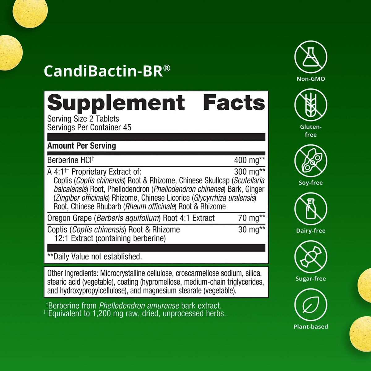 Metagenics CandiBactin BR dietary supplement bottle side angle