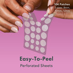 Rael Overnight Spot Cover hydrocolloid patches in three different sizes for acne treatment