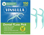 Vinsulla mint dental floss picks front view packaging