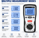 Tosyuwir DT-5302 connected with 4-wire Kelvin test clips