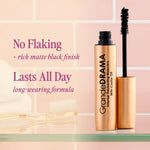 Grande Cosmetics GrandeDRAMA mascara black shade swatch and texture