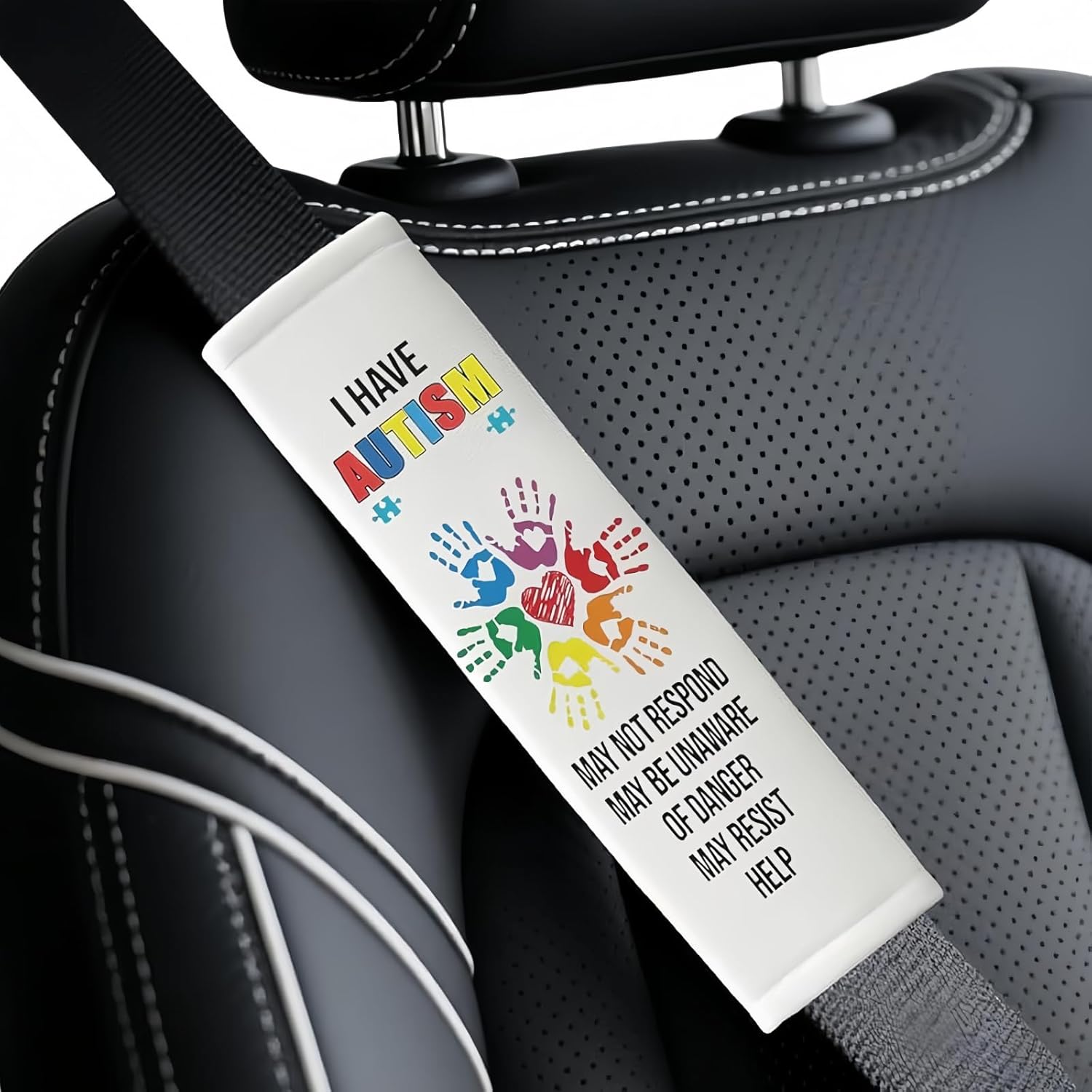 Famchains Autism Sensory Seat Belt Covers front view