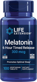 Life Extension Melatonin 6 Hour Timed Release front bottle view