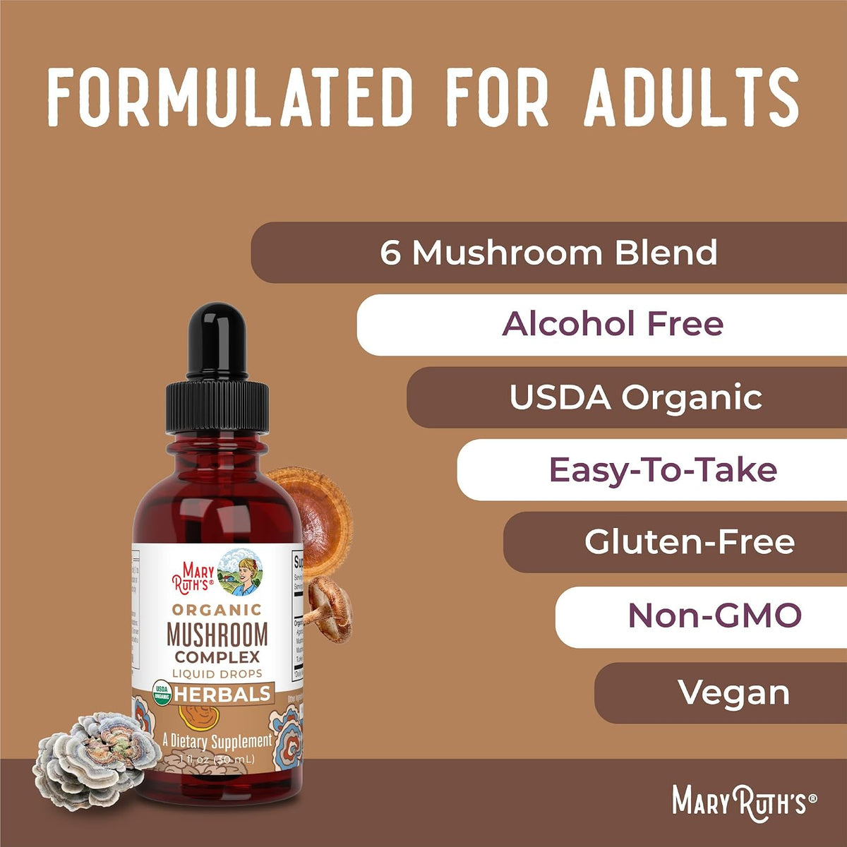 MaryRuth's sugar-free immune support liquid supplement bottle detail