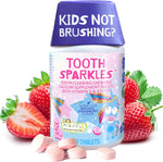 Jack N' Jill Tooth Sparkles front view of 60 tablets bottle for kids dental health.