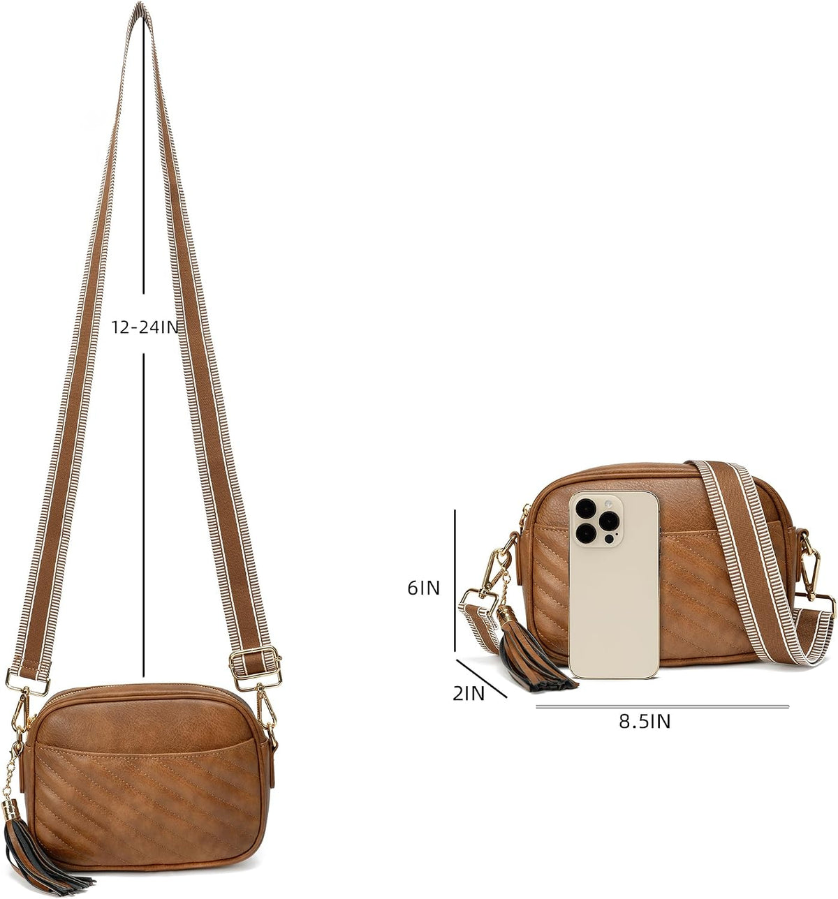 Lola Mae fashion purse showing hardware and zipper