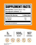 BulkSupplements unflavored pre workout amino acid supplement bag