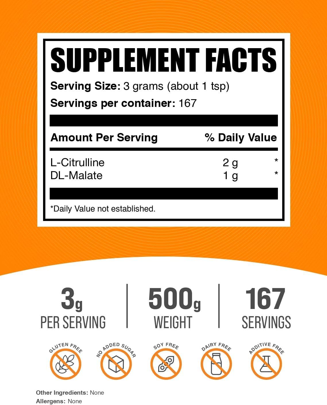 BulkSupplements unflavored pre workout amino acid supplement bag