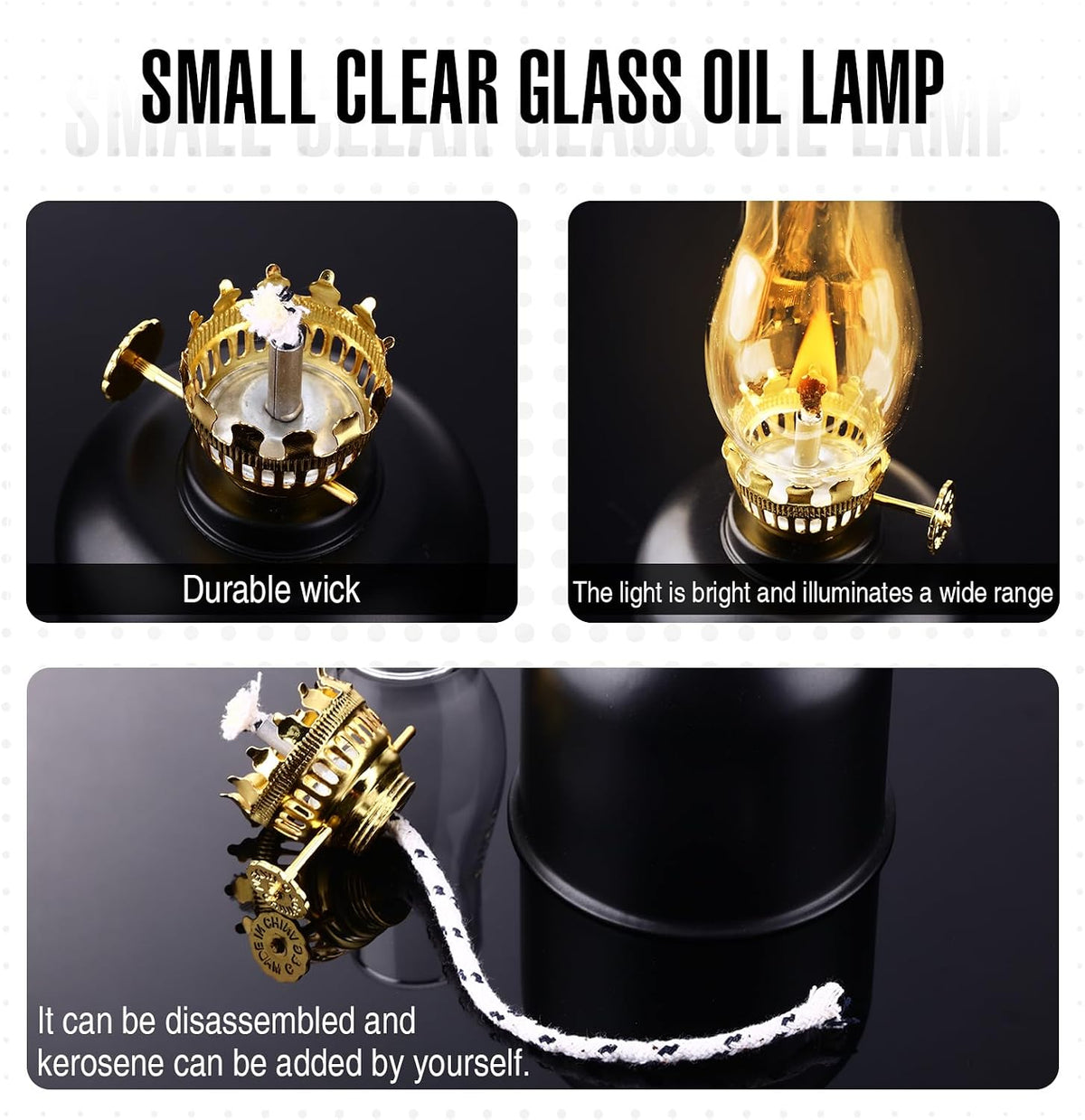 Tujoe chamber oil lamp flame regulator detail