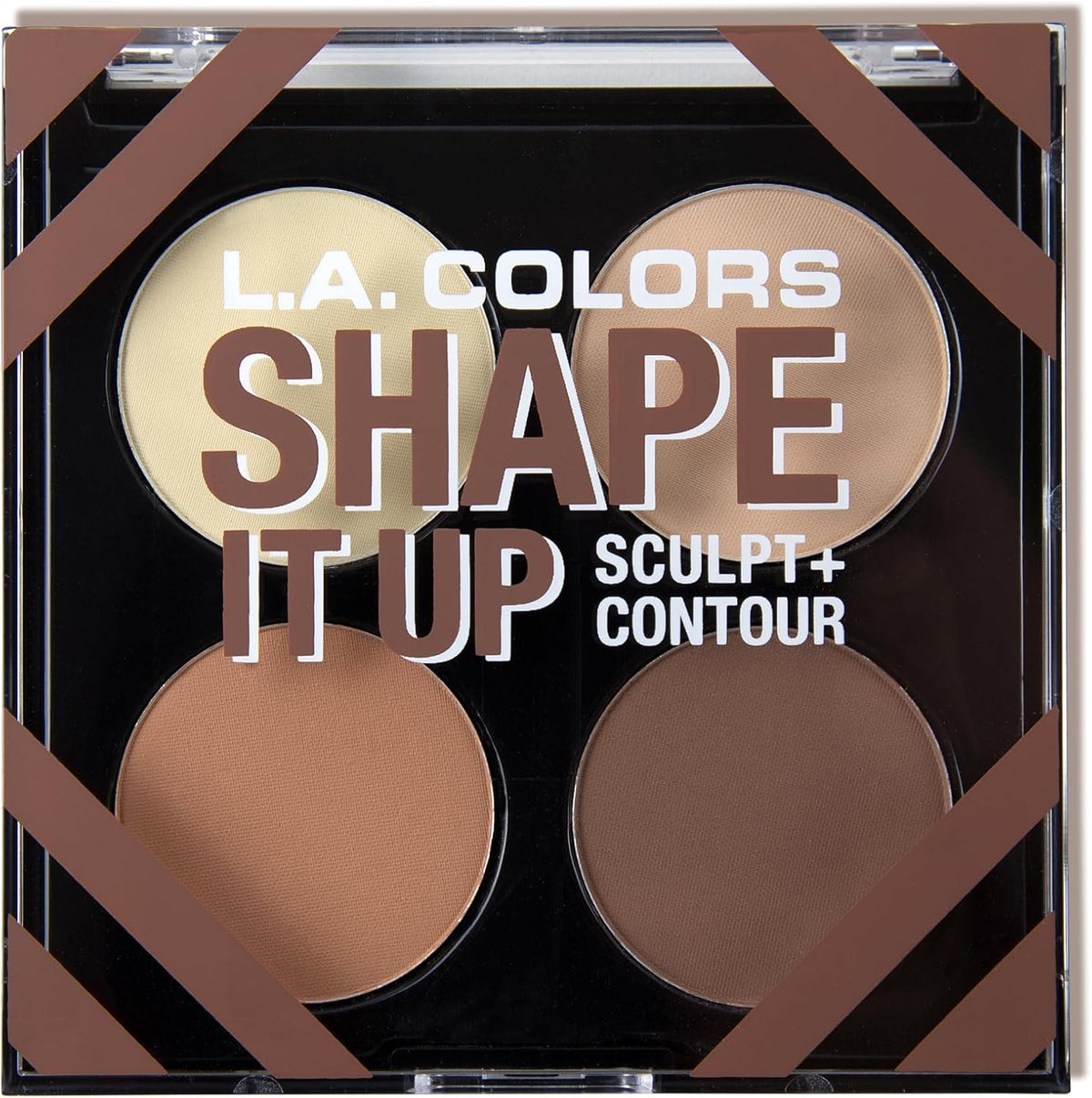 L.A. Colors Shape It Up Sculpt And Contour Palette front view