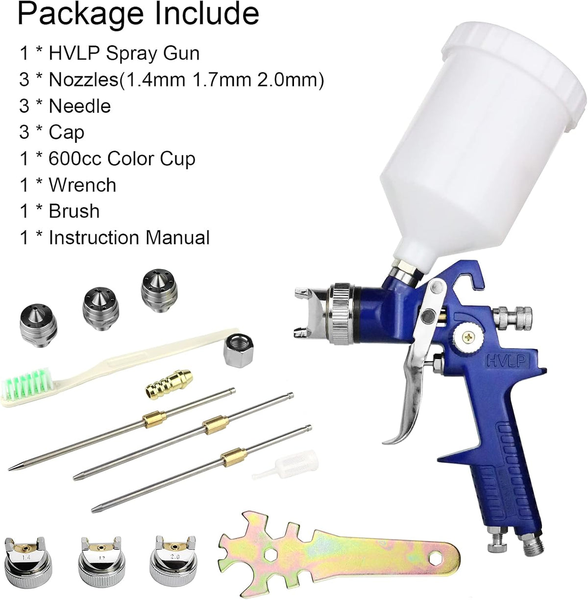 Hotorda automotive spray gun angled view highlighting trigger and air control valves