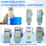 Thickened seven layer blue plastic cat litter bags showing heavy duty leakproof material