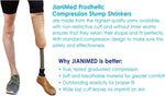 JianiMed amputee compression sock folded showing fabric texture
