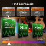 Elixir long scale 5-string bass guitar string set layout