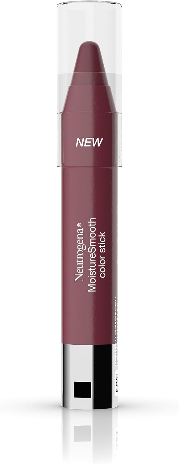 Neutrogena MoistureSmooth Color Stick Rich Raisin front view lipstick