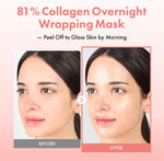 TOSOWOONG 81 Percent Overnight Wrapping Mask rose gold tube on a clean background.