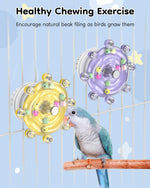 Pawfly parakeet toys yellow and blue variants package contents