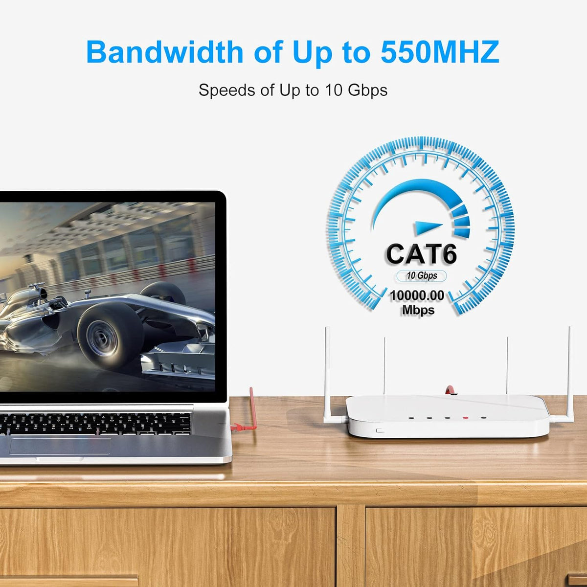 ecjtu 20 foot internet cable coiled neatly