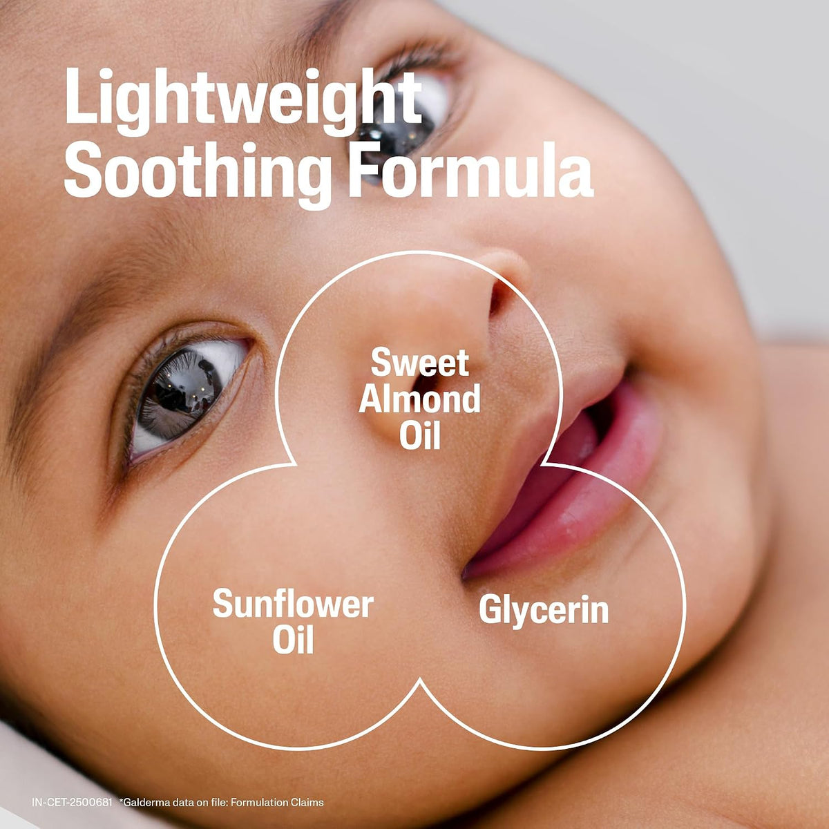 Cetaphil baby soothing cream texture on baby skin