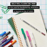 Sakura Gelly Roll fine medium and bold pens closeup