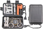 Emergency thermal blanket folded inside the kit