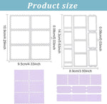 Globleland wave edge embossing stencil template set layout