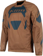 KLIM Men's Mojave Off-Road Motorcycle Jersey front view showing the brown breathable mesh torso fabric.