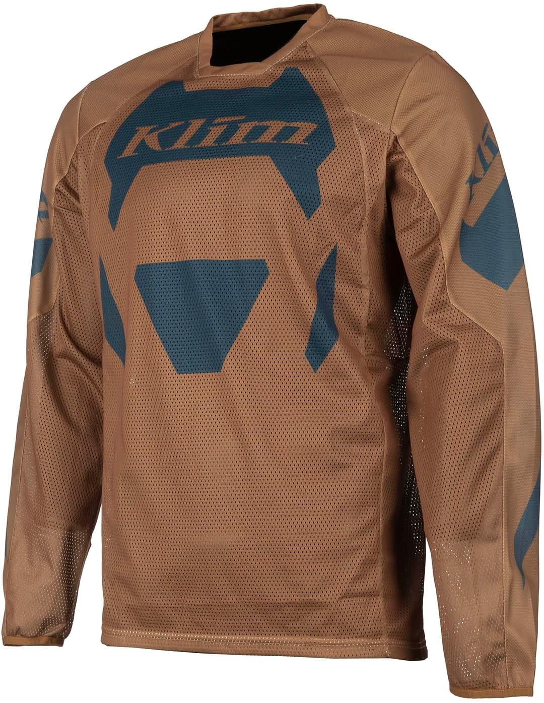 KLIM Men's Mojave Off-Road Motorcycle Jersey front view showing the brown breathable mesh torso fabric.